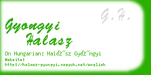 gyongyi halasz business card